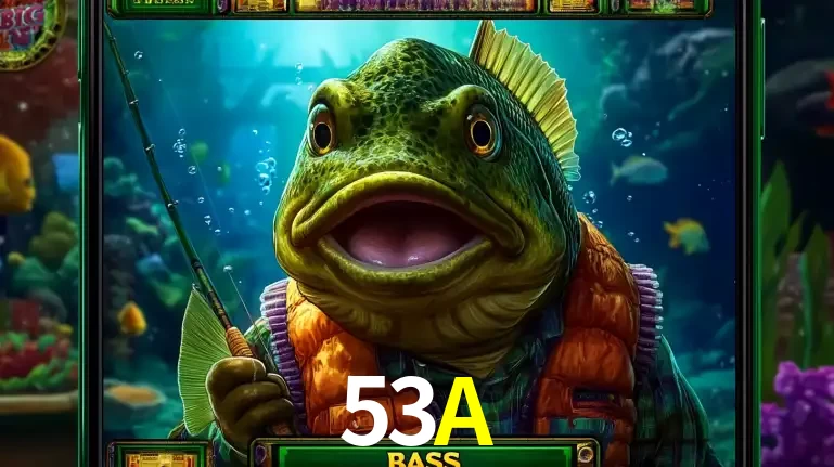 Personagem de peixe pescador do popular jogo de slot com tema de pescaria, uma das emocionantes opções de caça-níqueis para jogar e ganhar no cassino 53A.